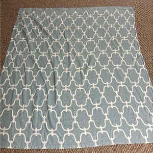 Curtain drape Light blue and white pattern shower curtain